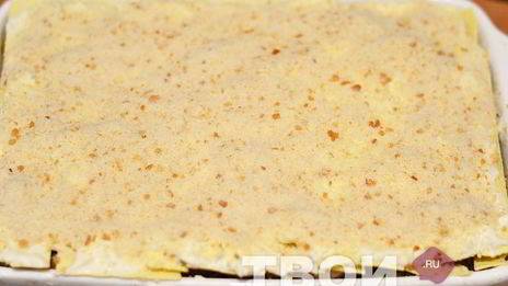 лазанья с курицей и грибами