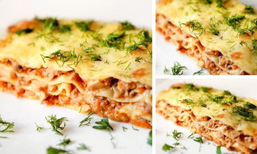 Рецепт лазанья с мясом и грибами