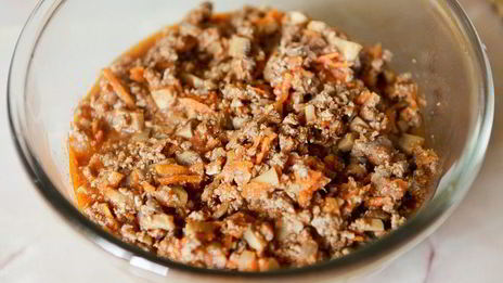 лазанья с мясом и грибами