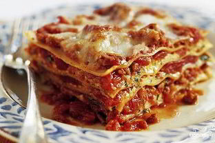 Лазанья с овощами с сыром