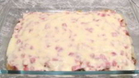 лазанья с сыром и ветчиной