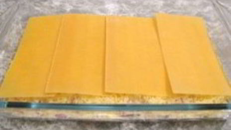 лазанья с сыром и ветчиной