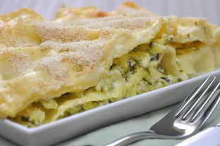 Лазанья с цукини и козьим сыром