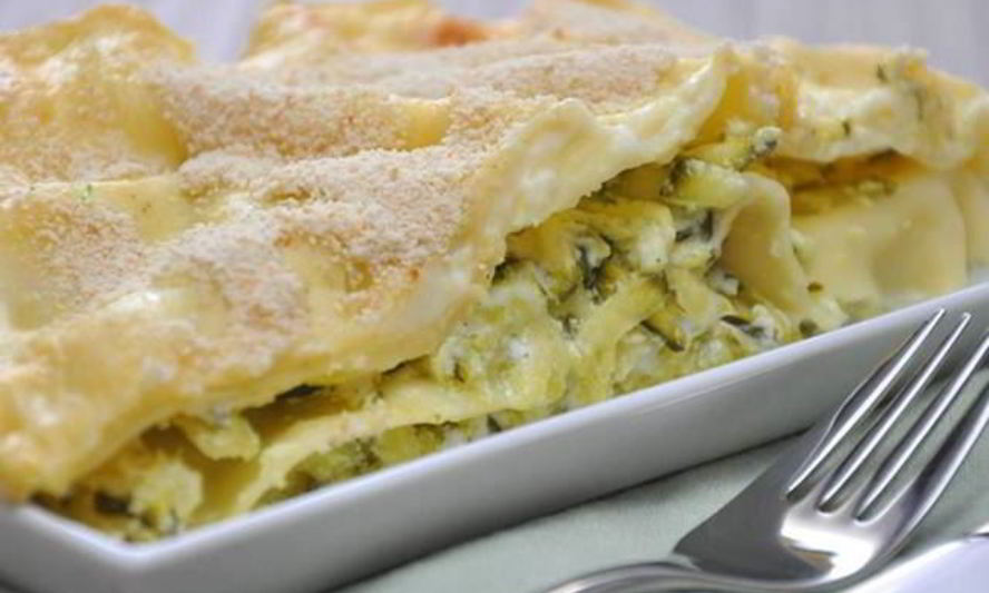 Рецепт лазанья с цукини и козьим сыром