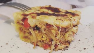 Лазанья с вешенками и адыгейским сыром под соусом Бешамель