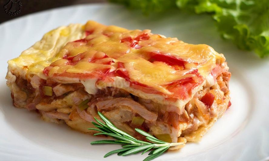 Рецепт лазанья с ветчиной