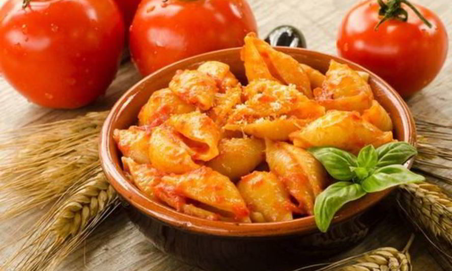 Рецепт быстрая паста ракушки в томатном соусе