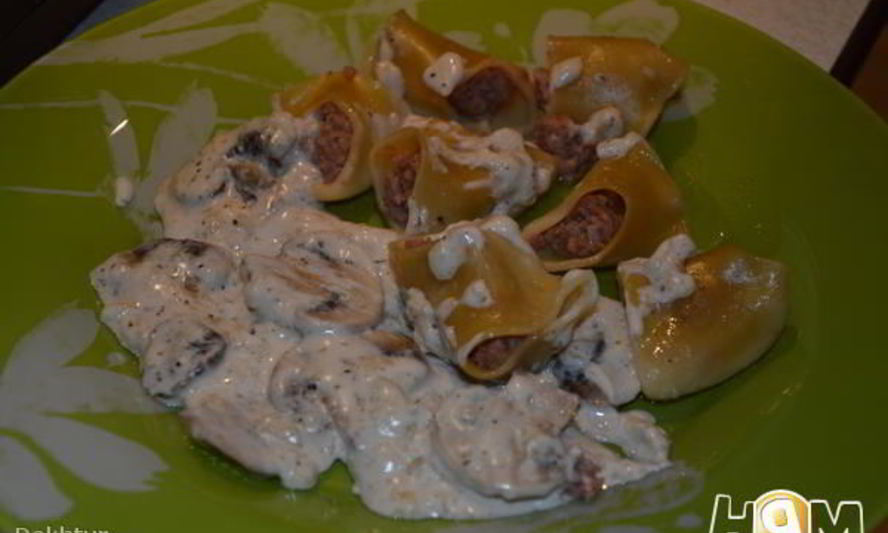 Рецепт каннеллони фаршированные в сливочном соусе