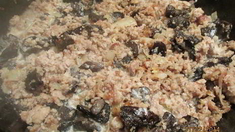 каннеллони с фаршем и грибами