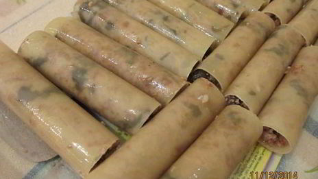 каннеллони с фаршем и грибами