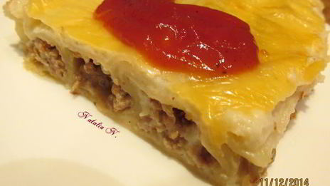 каннеллони с фаршем и грибами