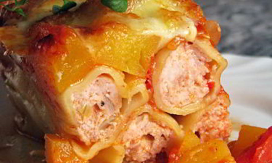 Рецепт каннеллони с фаршем в томатно-тыквенном соусе