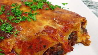 Каннеллони с грибами и фаршем