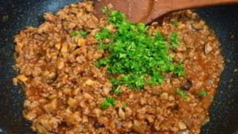 каннеллони с грибами и фаршем