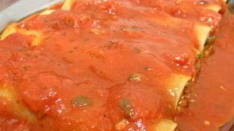 каннеллони с грибами и фаршем