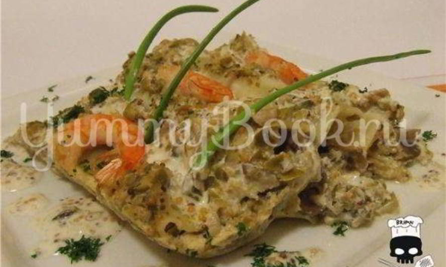 Рецепт каннеллони с грибами и креветками под пикантным соусом