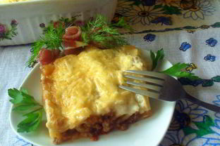 Каннеллони с начинкой из мяса и овощей