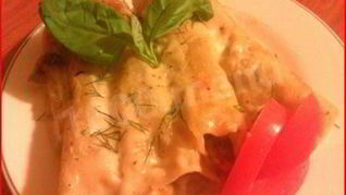 Каннелони с мясным фаршем и овощами