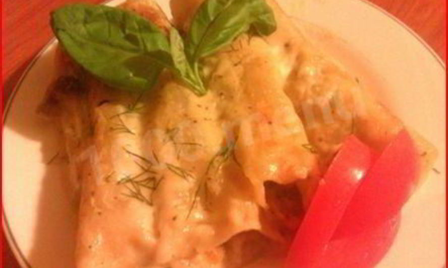 Рецепт каннелони с мясным фаршем и овощами