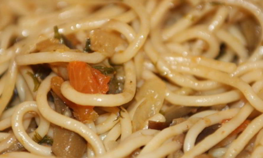 Рецепт макароны с баклажанами и помидорами