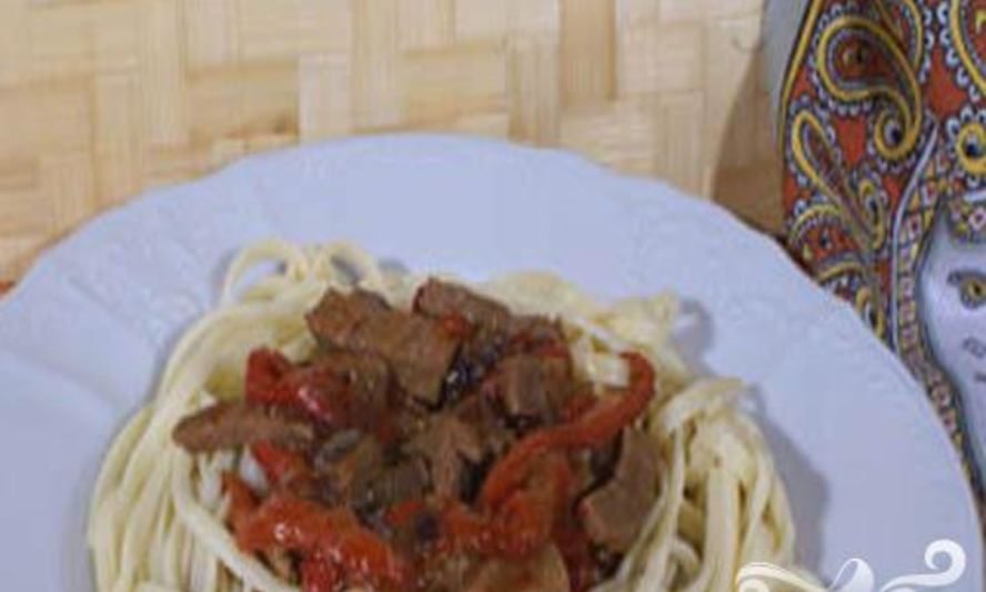 Рецепт макароны с говядиной и перцем