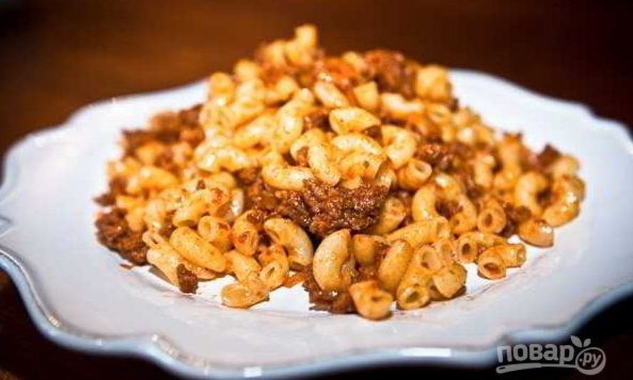 Рецепт макароны с говядиной