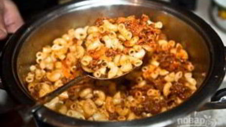 макароны с говядиной
