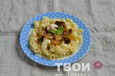 Макароны с грибами