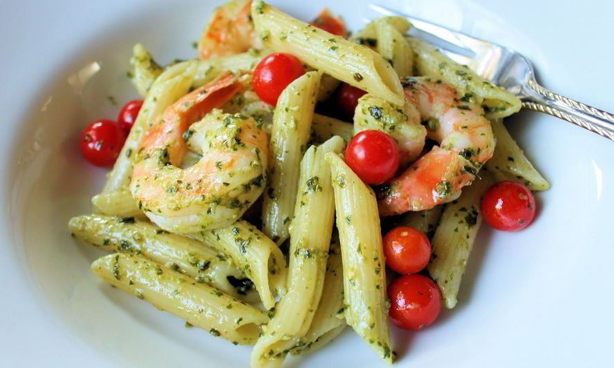 Рецепт макароны с креветками