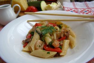 Макароны с морепродуктами