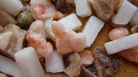 макароны с морепродуктами