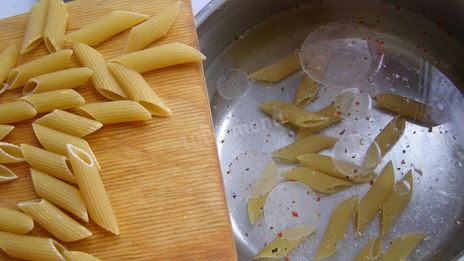 макароны с морепродуктами