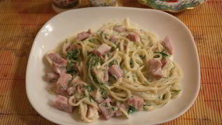 Макароны с ветчиной