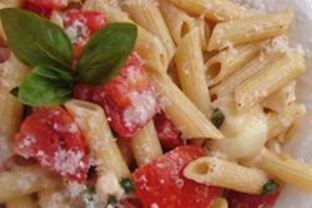 Паста с базиликом и сыром Бри