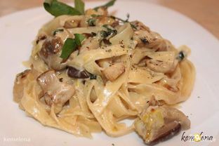 Паста с белыми грибами