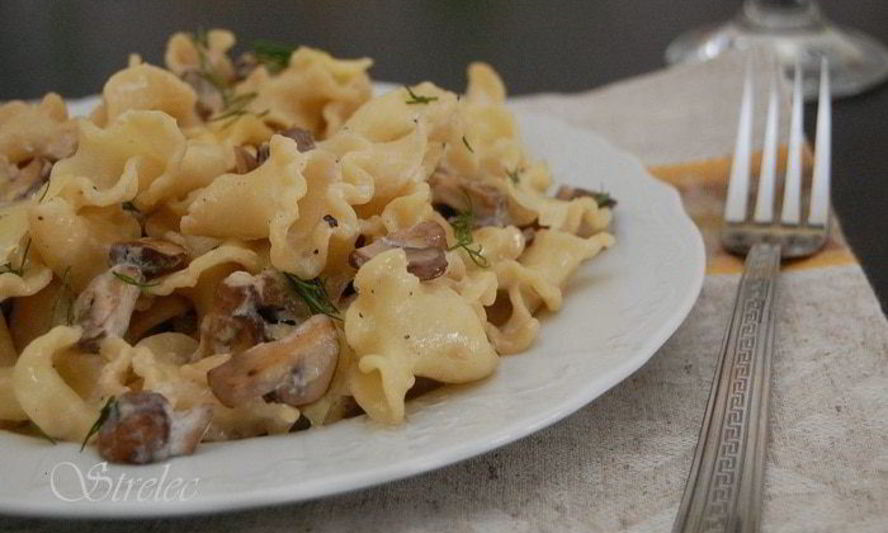 Рецепт паста с грибами и мускатным орехом