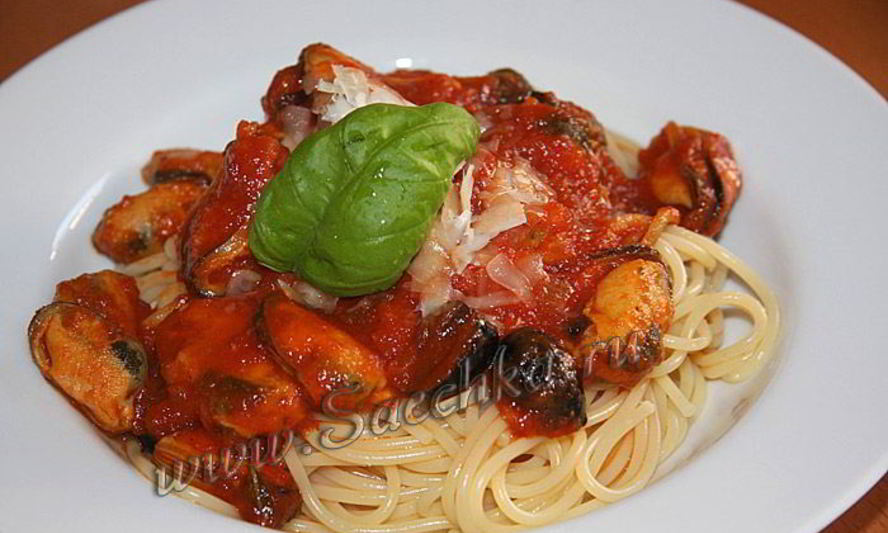 Рецепт паста с мидиями