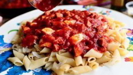 паста с моцареллой и курицей