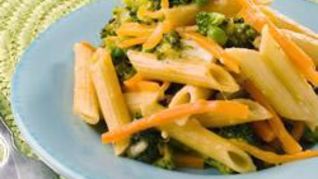 Паста с овощами в сливочном соусе