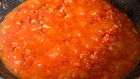 паста с соусом из печеного сладкого перца