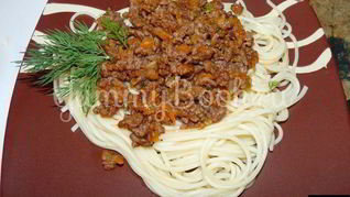 Спагетти флотское болоньезе