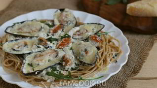 Спагетти с мидиями в сливочном соусе