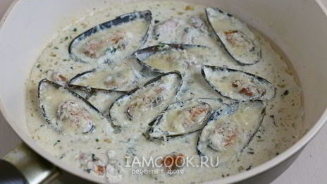 спагетти с мидиями в сливочном соусе