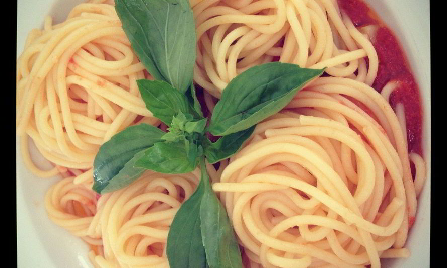 Рецепт спагетти с помидорами черри и базиликом