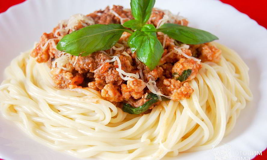 Рецепт спагетти с соусом болоньезе