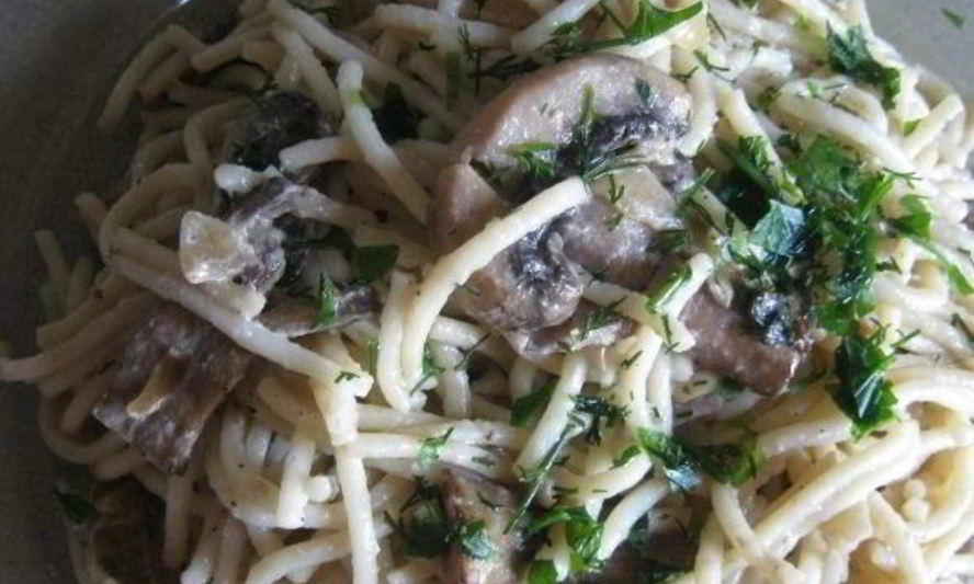 Рецепт спагетти со сливочным соусом