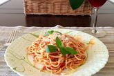 Спагетти со свежими помидорами