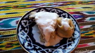 Ханума с мясом в пароварке