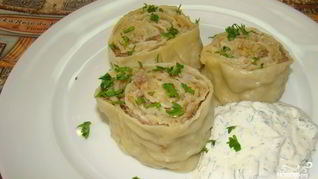 Ленивые манты в пароварке