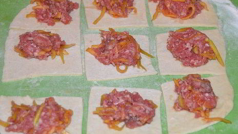 манты с говядиной и тыквой